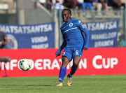 Reneilwe Letsholonyane of Supersport United during the 2017 CAF Confederations Cup semifinal football match between Supersport United and Club African at Lucas Moripe Stadium in Pretoria, South Africa on 01October 2017.