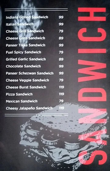 Fuel Station menu 