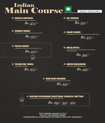 Breath Fine Lounge And Bar menu 