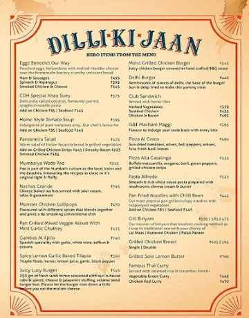 Cafe Delhi Heights menu 