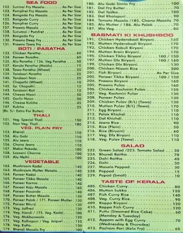 Victory Restaurant menu 