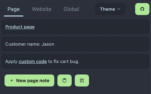 Notes by URL