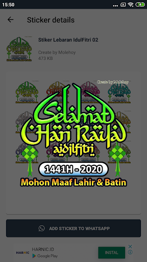  Stiker  Lebaran Idul  Fitri  2021 WAStickerApps APK 