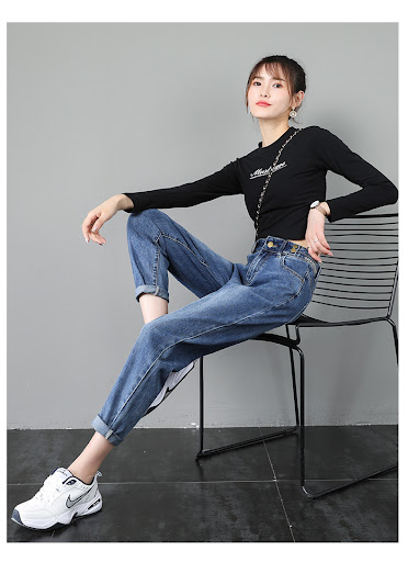 Title 7, Harlan Jeans Womens Autumn Clothes Loose High ...