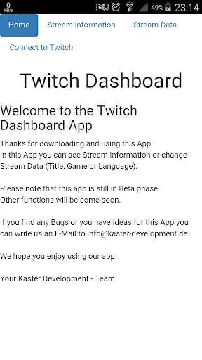 Twitch Dashboard