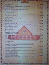 Bhagini Royal menu 5