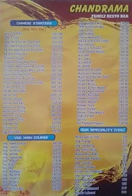 Chandrama Family Restaurant Bar menu 2