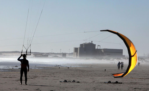 A kite-surfer near the Koeberg nuclear power station. File photo.