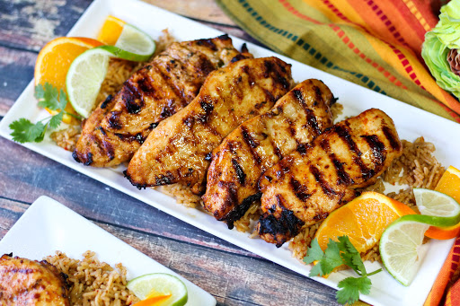 A platter of Grilled Mexican Citrus Chicken.
