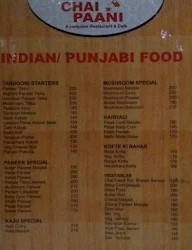 Chai Paani menu 4