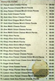 Ruchi Punjabi Paratha menu 1