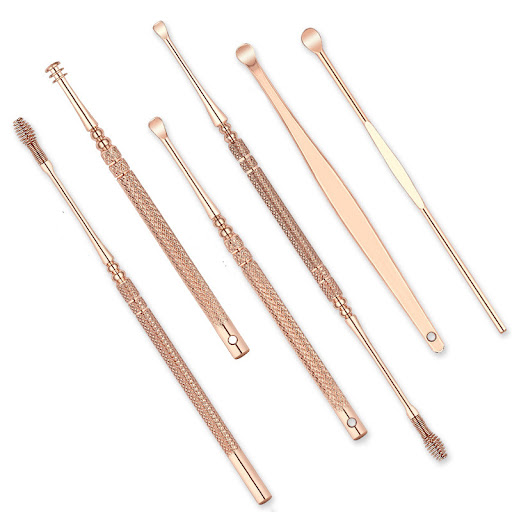 Title 3, Stainless Steel Rose Gold Double-ended Spiral E...