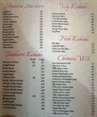 Grand Vindu menu 1