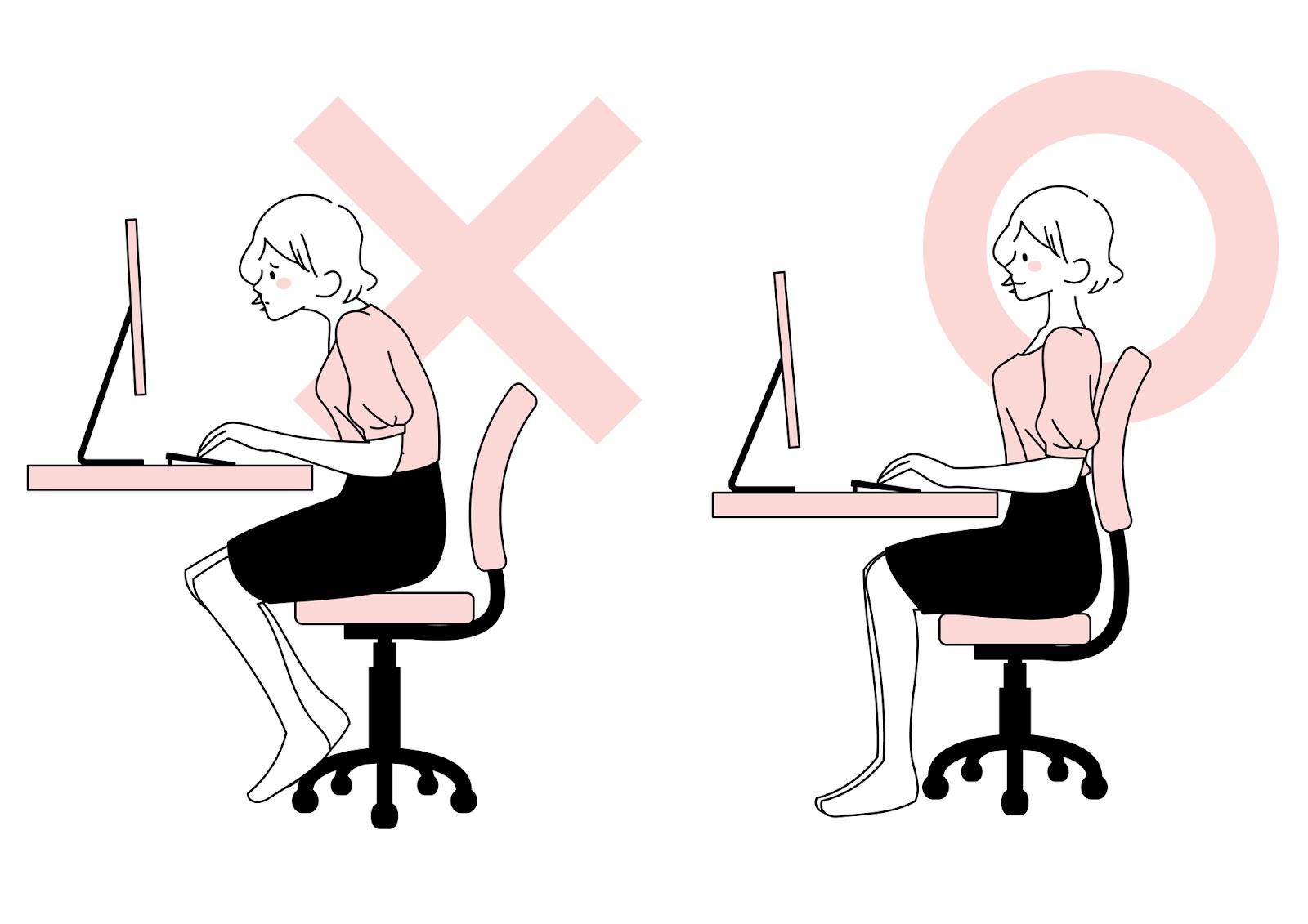 正しい姿勢になる座り方のポイント4つ