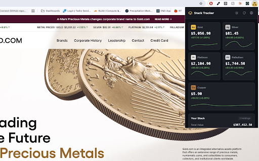 Stack Tracker - Precious Metals Monitor