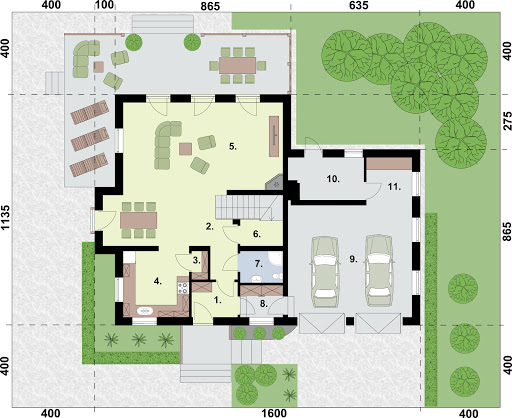 Halifax szkielet drewniany - Rzut parteru