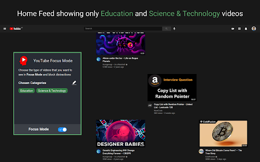 YouTube Focus Mode