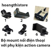 Bộ Mount Gá Nối Điện Thoại Vào Với Đai Đeo Ngực & Phụ Kiện Action Camera Thể Thao Cho Chuẩn Gopro Xiaomi Eken H9R Sjcam