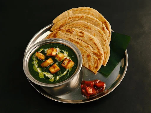 Palak Paneer Paratha Meal