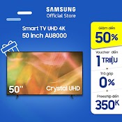 [Mã Elbau4 Giảm 4% Đơn 500K] Smart Tivi Samsung Crystal Uhd 4K 50 Inch Ua50Au8000Kxxv - Miễn Phí Lắp Đặt