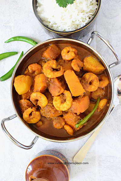 Chingri Aloo Charchari