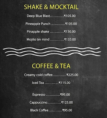 Hangoutz - The Boutique Cafe menu 