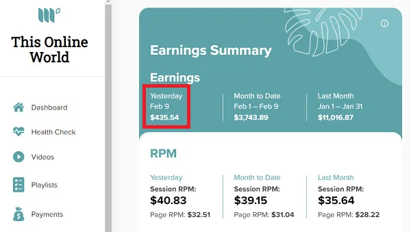 This Online World writing earnings