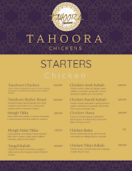 Tahoora Chickens menu 5