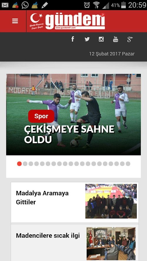 Android application Gundem67 screenshort
