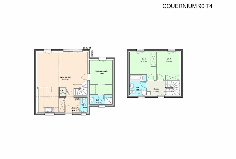  Vente Terrain + Maison - Terrain : 521m² - Maison : 75m² à Mouzillon (44330) 