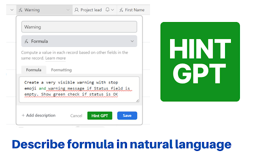 Airtable Hint GPT