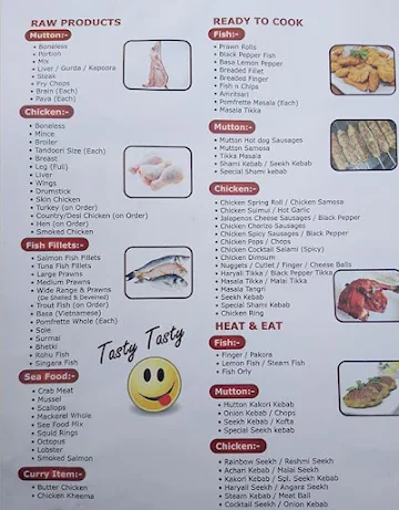 Chiken Mart menu 