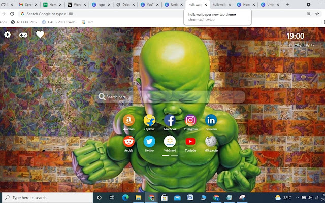 Hulk Wallpaper New Tab Theme [Install Now]