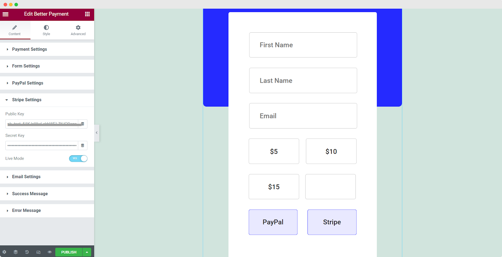 set up your Stripe account in Better Payment