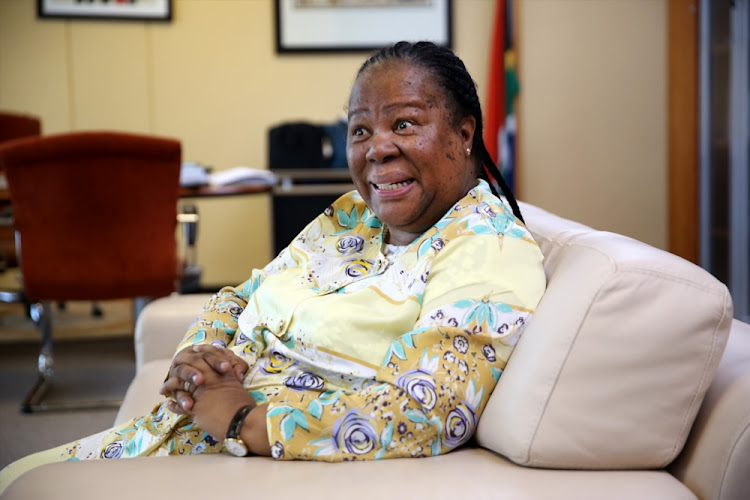 Minister of Science and Technology Naledi Pandor poses for a portrait during an interview on March 23, 2017 in Pretoria.