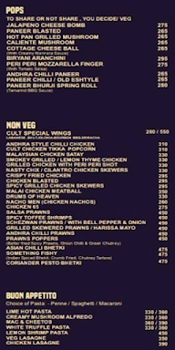 Cult Lounge menu 4