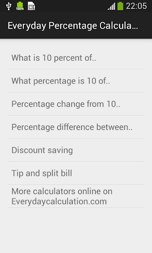 Everyday Percentage Calculator