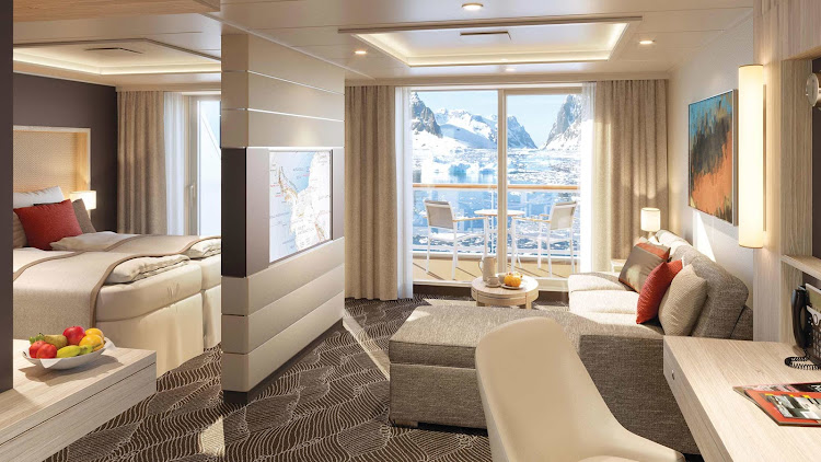 A suite on the 126-passenger National Geographic Endurance, which explores polar destinations. 