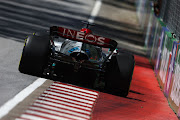 George Russell on track during practice ahead of the F1 Grand Prix of Canada at Circuit Gilles Villeneuve on June 17, 2022 in Montreal, Quebec.