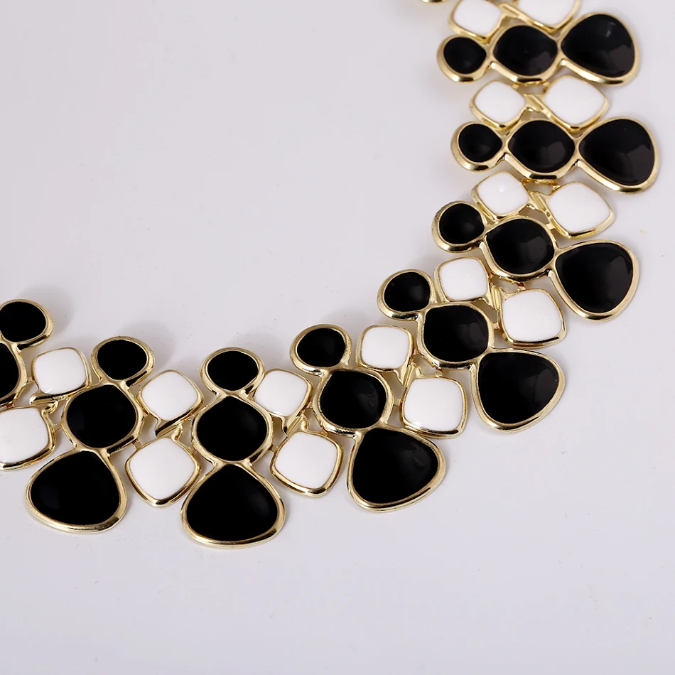 MANILAI Fashion Women Collar Choker Necklaces New Enamel Drop glaze Chunky Alloy Bib Statement Necklaces Maxi Jewelry CE