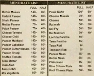 Janta Dhaba menu 1