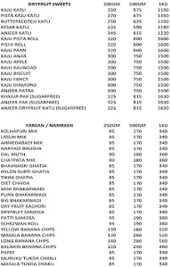 Radhakrushna Sweet And Snacks menu 2