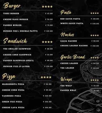 CAFIZZ- Cakes & Cafe menu 