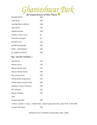 Ghanteshwar Park menu 3