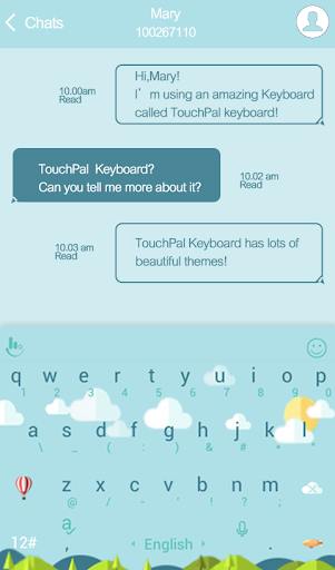 TouchPal Weather Cloudy Theme