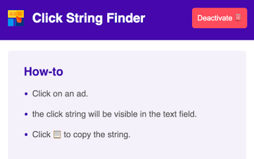 Click String Finder