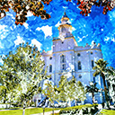 St. George LDS Temple Watercolor - MRM Chrome extension download