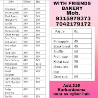 With Friend Bakery menu 1