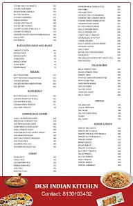 Desi Indian Kitchen menu 1