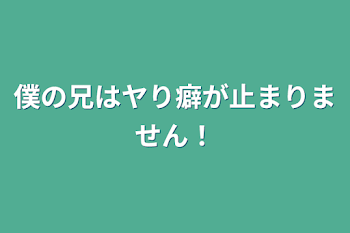 「僕の兄はヤり癖が止まりません！」のメインビジュアル